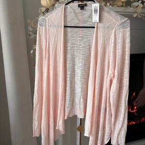 NWT Torrid Blush Lightweight Drape Front Cardigan Sweater Women OS-sz 12